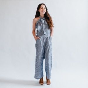 Storia Pinstripe Jumpsuit Sz Small